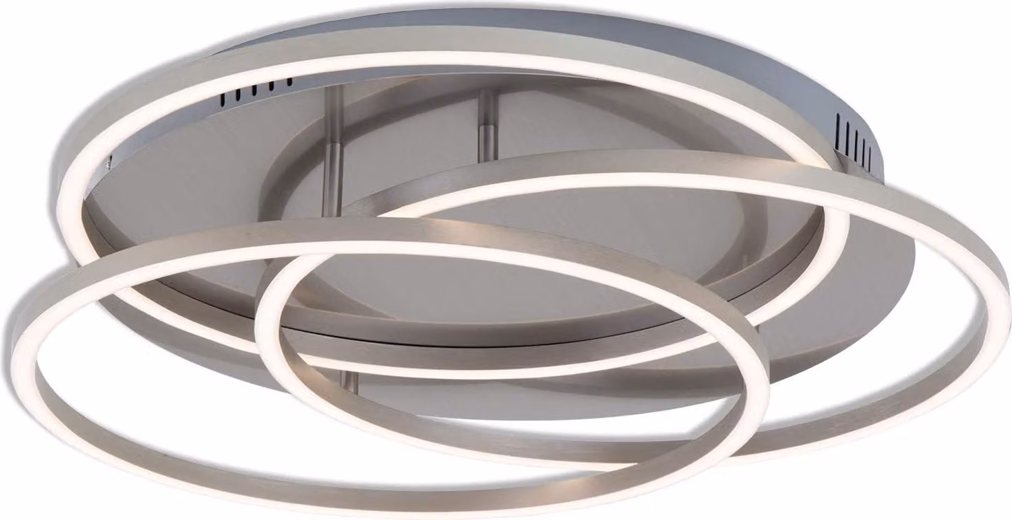 Lampada da soffitto a LED dimmerabile con funzione memoria 56 W argento in metallo e plastica Briloner