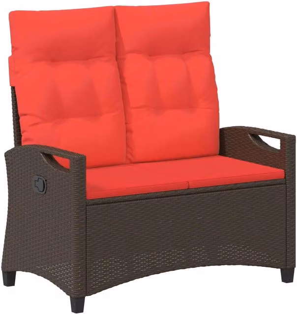 Panchina da Giardino | Panca da Giardino Marrone e Rosso 105 x 60 x 112 cm