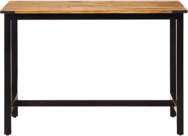 Tavolo da pranzo rettangolare vidaXL in legno di mango e metallo, stile industriale, marrone, L: 110 cm, P: 60 cm, H: 76 cm – 1