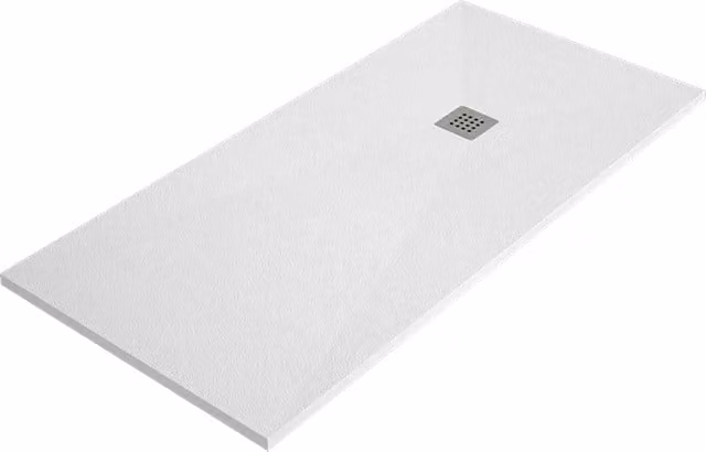 Piatto doccia ARDESIA 100x180 cm Bianco griglia in acciaio