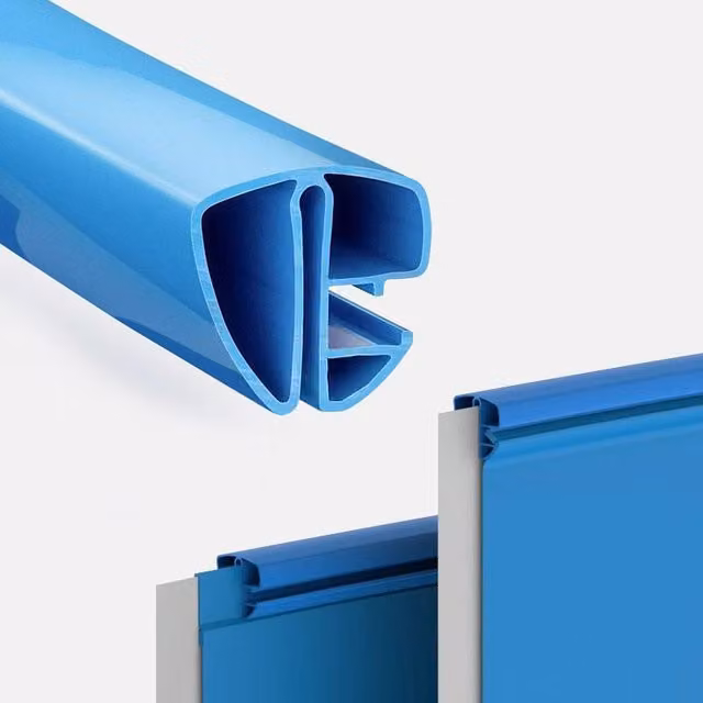 Kit Profili Superiori Rigidi Per Piscina Circolare 3,20 M - In Pvc Sabbia Colore: Blu