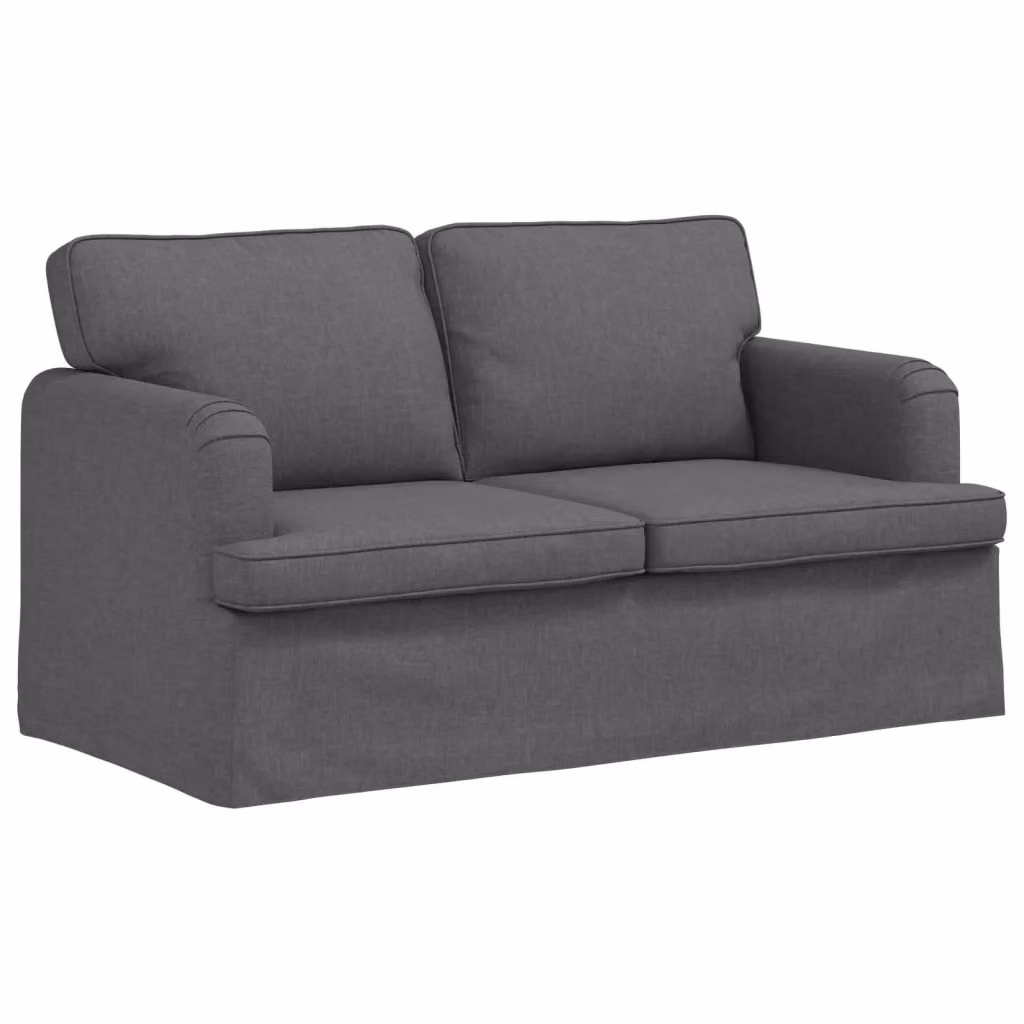 Divano vidaXL in tessuto grigio scuro con struttura in metallo L: 144 cm, P: 80 cm, H: 85 cm – 2
