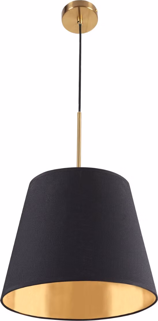 Lampada a sospensione ELEN nero-oro 1xE27x20W in tessuto, dimensioni: 150x30x30 cm, IP20, Polux