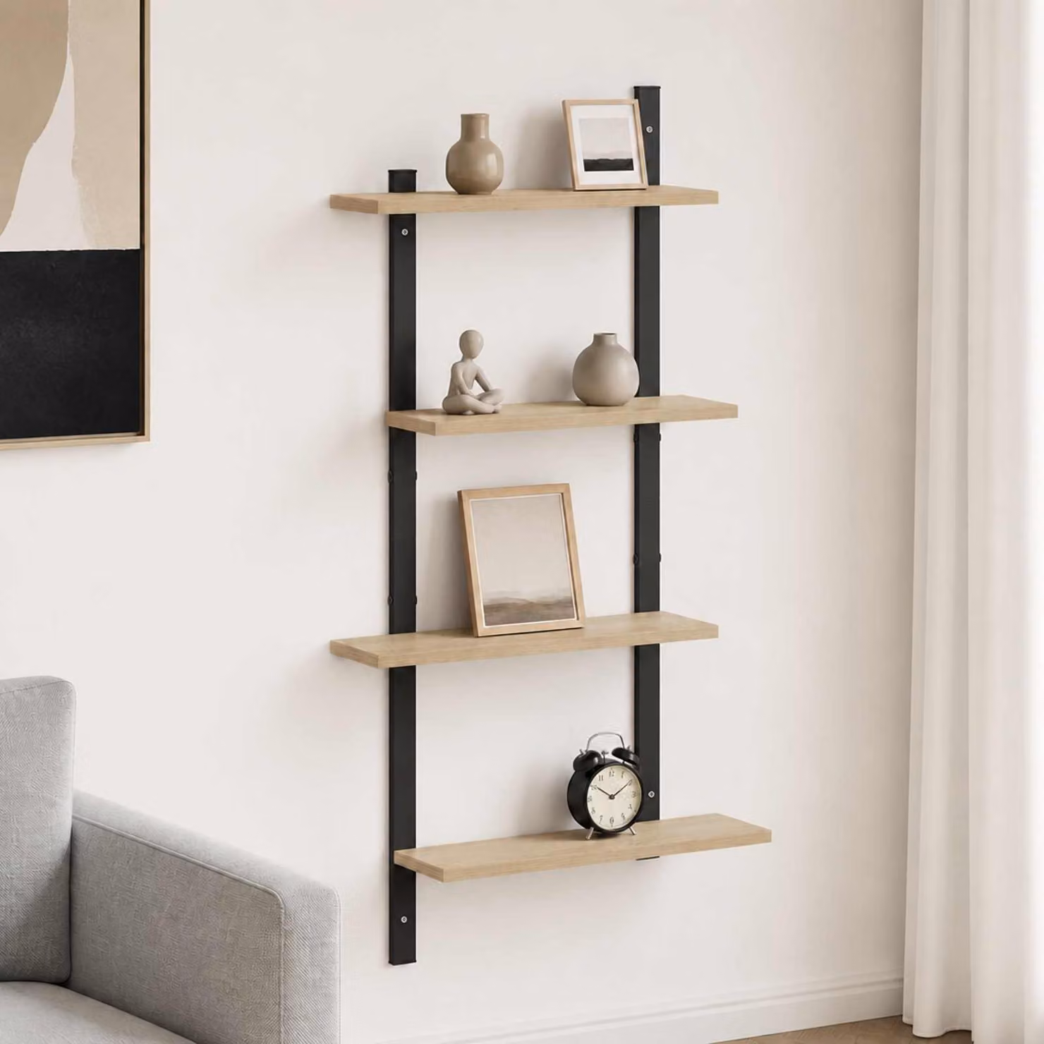 vidaXL Scaffale da parete Rovere Sonoma 61 x 13,5 x 105,5 cm
