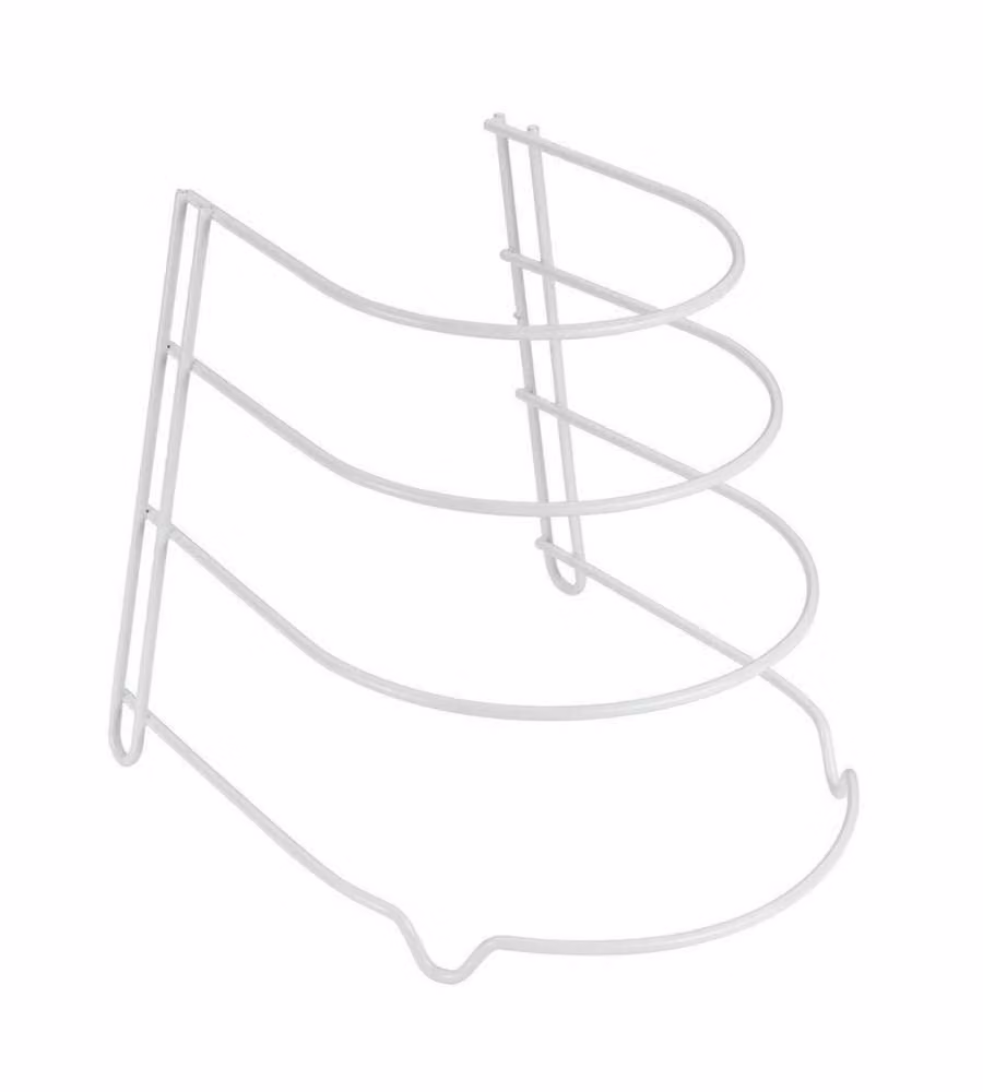 Metaltex Mensola Porta Tegami 4 posti Filo Ferro Bianco - 23x27x23 cm