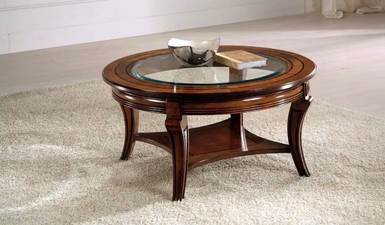 Couchtisch Rund Tisch Holz Italienische Möbel Runde Tische Couchtische