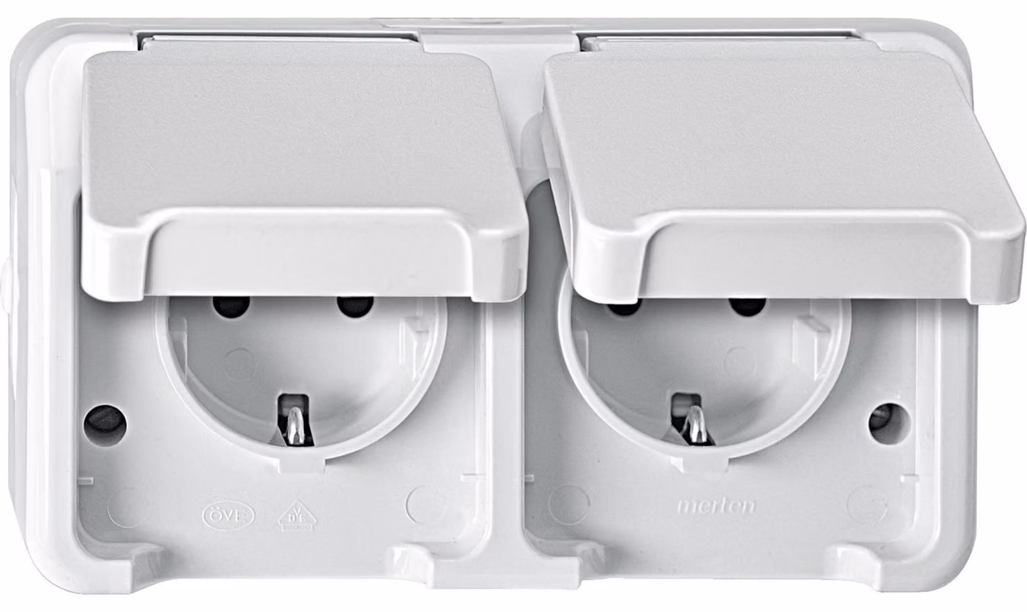 MERTEN SCHUKO-Doppel-Steckdose mit BRS polarweiss AQUASTAR MEG2320-8019 MEG2320-8019 (MEG2320-8019)