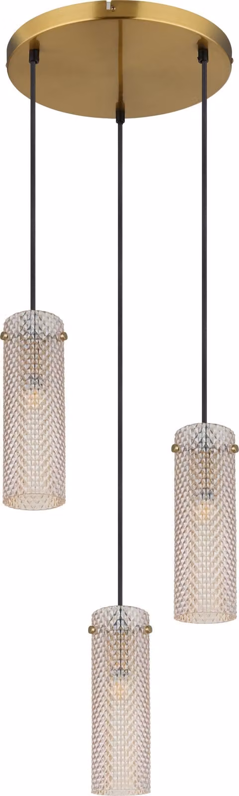 Globo Karolo E14 lampada a sospensione tripla 40W color oro, metallo Ø8cm 15775-3HR