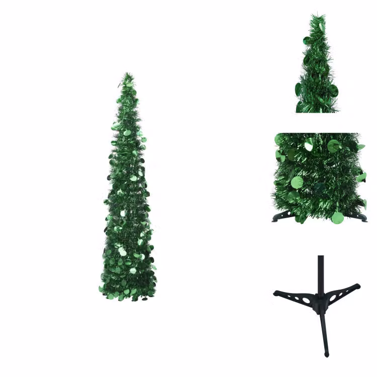 vidaXL Albero di Natale Artificiale Pop-Up Verde 150 cm PET - Alberi di Natale