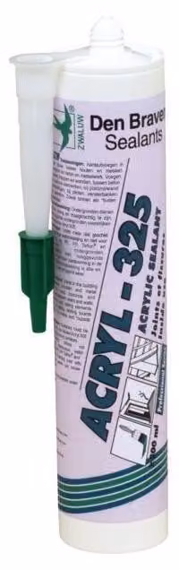 Sigillante acrilico bianco 325, per sigillature interne ed esterne, facile da verniciare - Den Braven