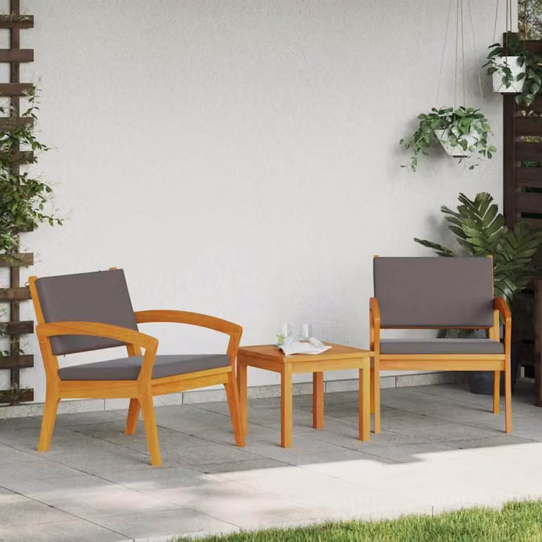 Maison Exclusive - Set da bistrot, 3 pezzi, colore marrone, materiale: poliestere