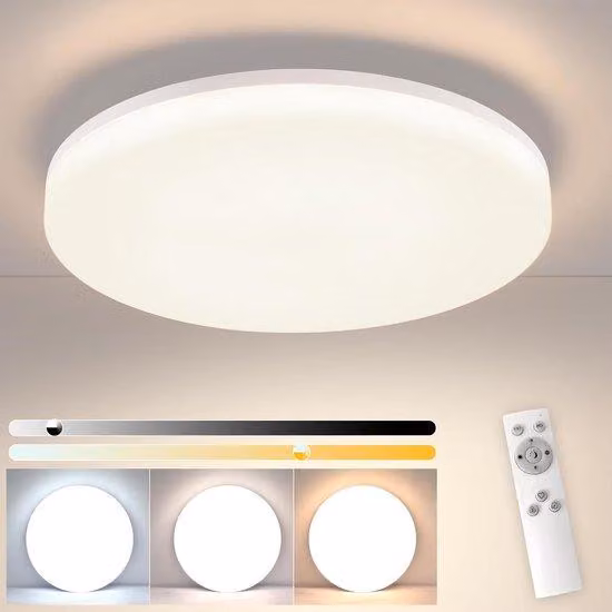 Lampada da soffitto a LED dimmerabile Ø22 cm, IP54, lampada per cucina e bagno