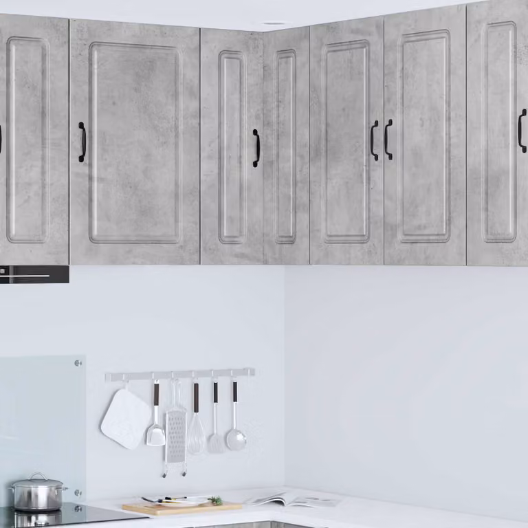 vidaXL Mobiletto da cucina Kalmar Grigio con ante a battente e ripiani interni L/P/H: 57 x 57 x 80 cm