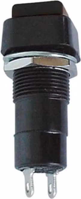 R18-23A Interruttore a pulsante 1P Off-On Nero 3A/125V