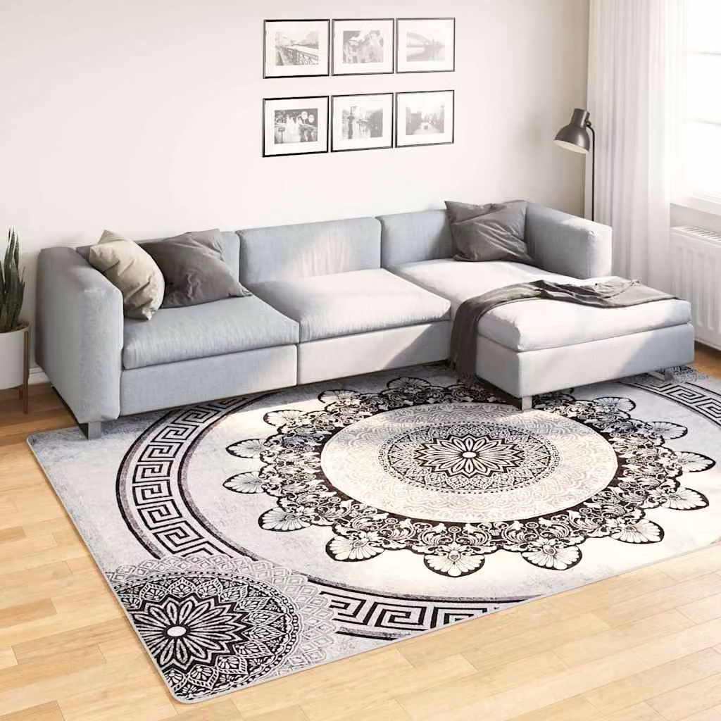 vidaXL Tappeto Lavabile Multicolore con Motivo Ornamentale in Poliestere L: 190 cm, P: 300 cm