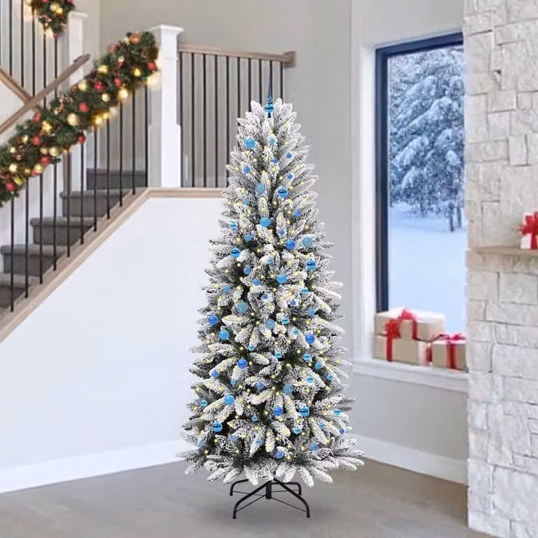 Maison Exclusive - Albero di Natale artificiale, colore bianco, altezza 240 cm