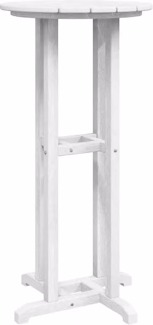 Tavolo da bar rotondo per giardino e terrazza Bianco opaco L/P/H: 55 x 55 x 107 cm