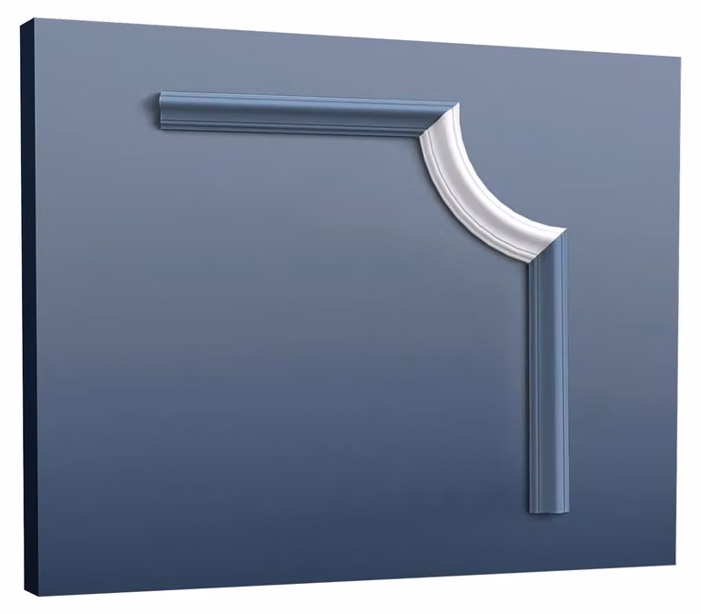 Orac Decor P8030C Elemento angolare in stucco Luxxus Profilo decorativo Per modanature a parete Modanatura a fregio Profilo a specchio per cornici Elemento decorativo per pareti