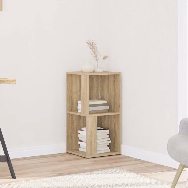 Armadietto d'angolo vidaXL in legno in stile rustico, marrone e beige, L/P/H: 33 x 33 x 67 cm