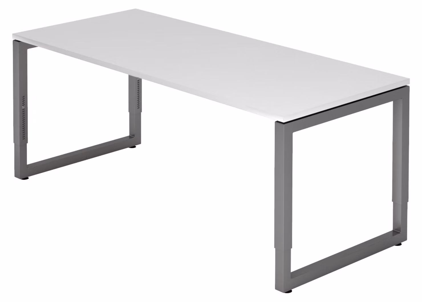 Scrivania bümö Serie-R - Decorazione: bianco, struttura: grafite, dimensioni: 180 x 80 cm