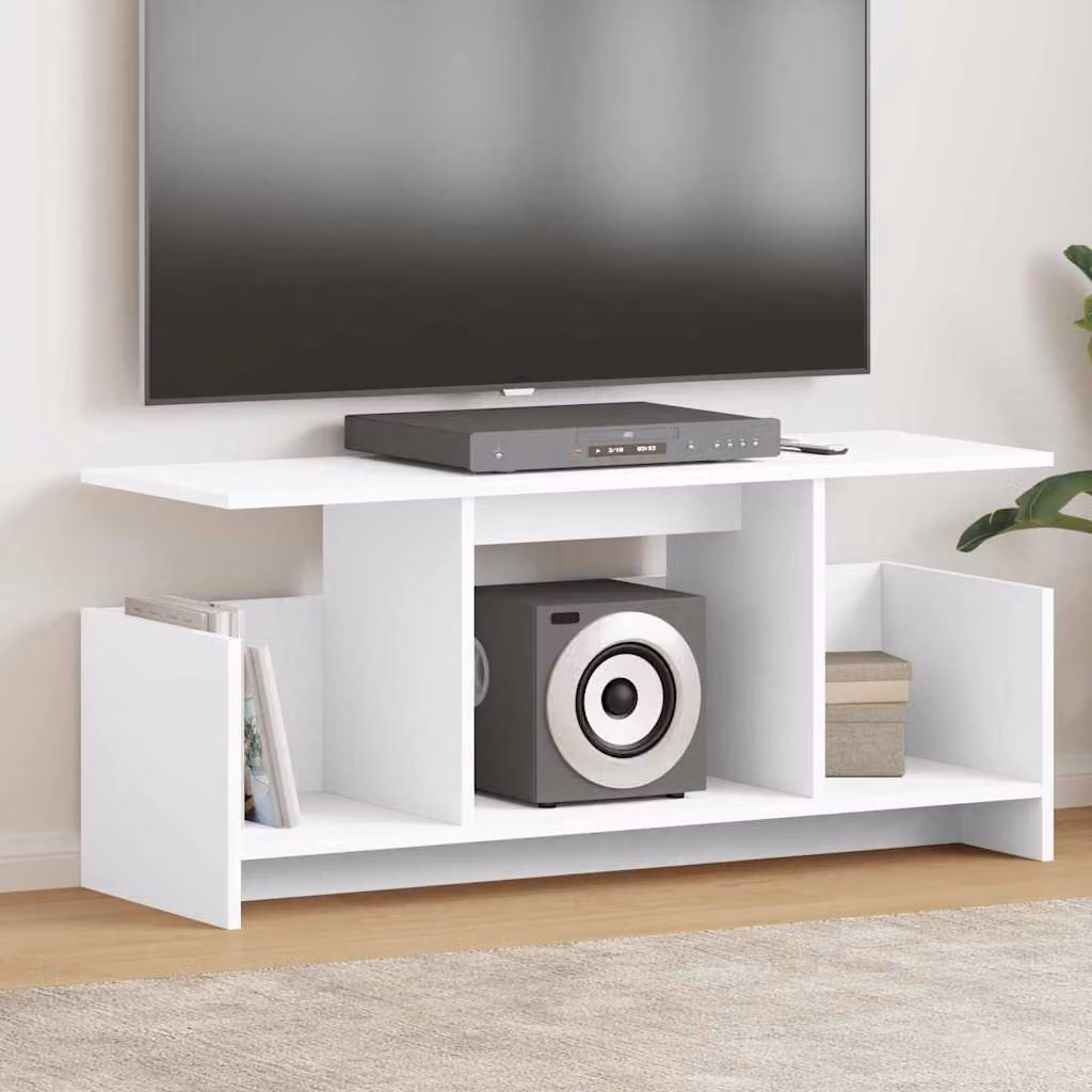 vidaXL Supporto TV Moderno Bianco in Legno MDF L: 102 cm, P: 35 cm, H: 45 cm