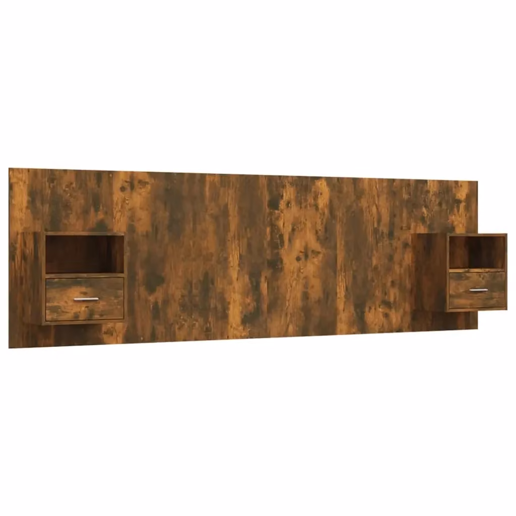 vidaXL Testiera Letto con Comodini Integrati in Legno Marrone L: 160 cm, P: 80 cm, H: 80 cm – 2