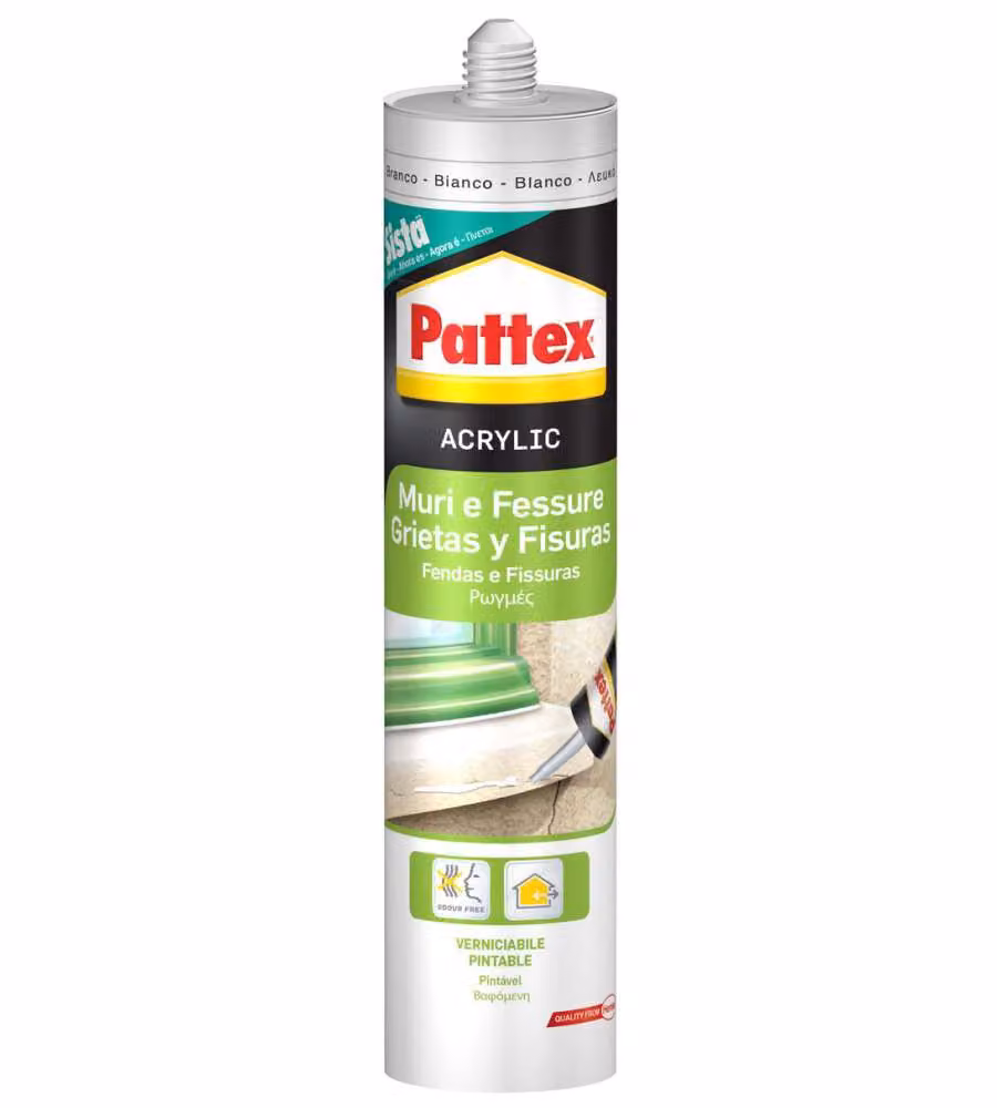 Sigillante acrilico Pattex Muri e Fessure Grigio 290 ml