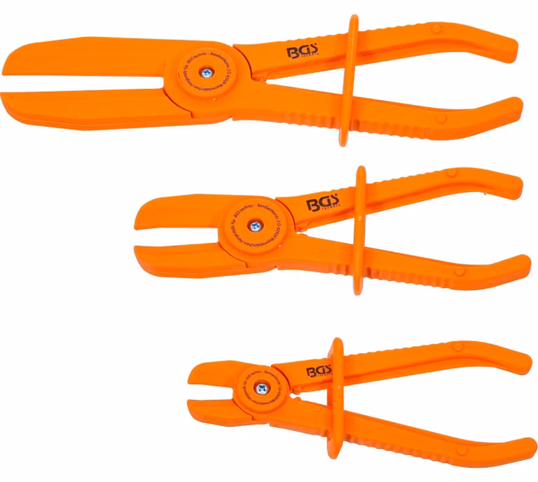 Pinza per tubi flessibili - Set di pinze a morsetto per tubi - 155 mm, 185 mm e 255 mm - 3 pezzi - Plastica speciale