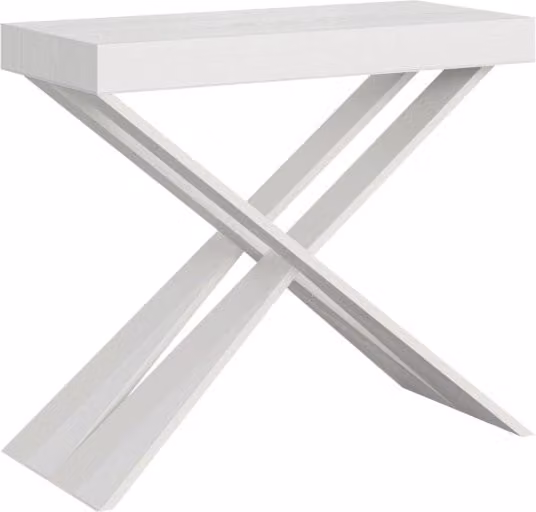 Consolle Allungabile Moderna GIORDANOSHOP in Nobilitato Bianco L/P/H: 90-196 x 40 x 77 cm – 1