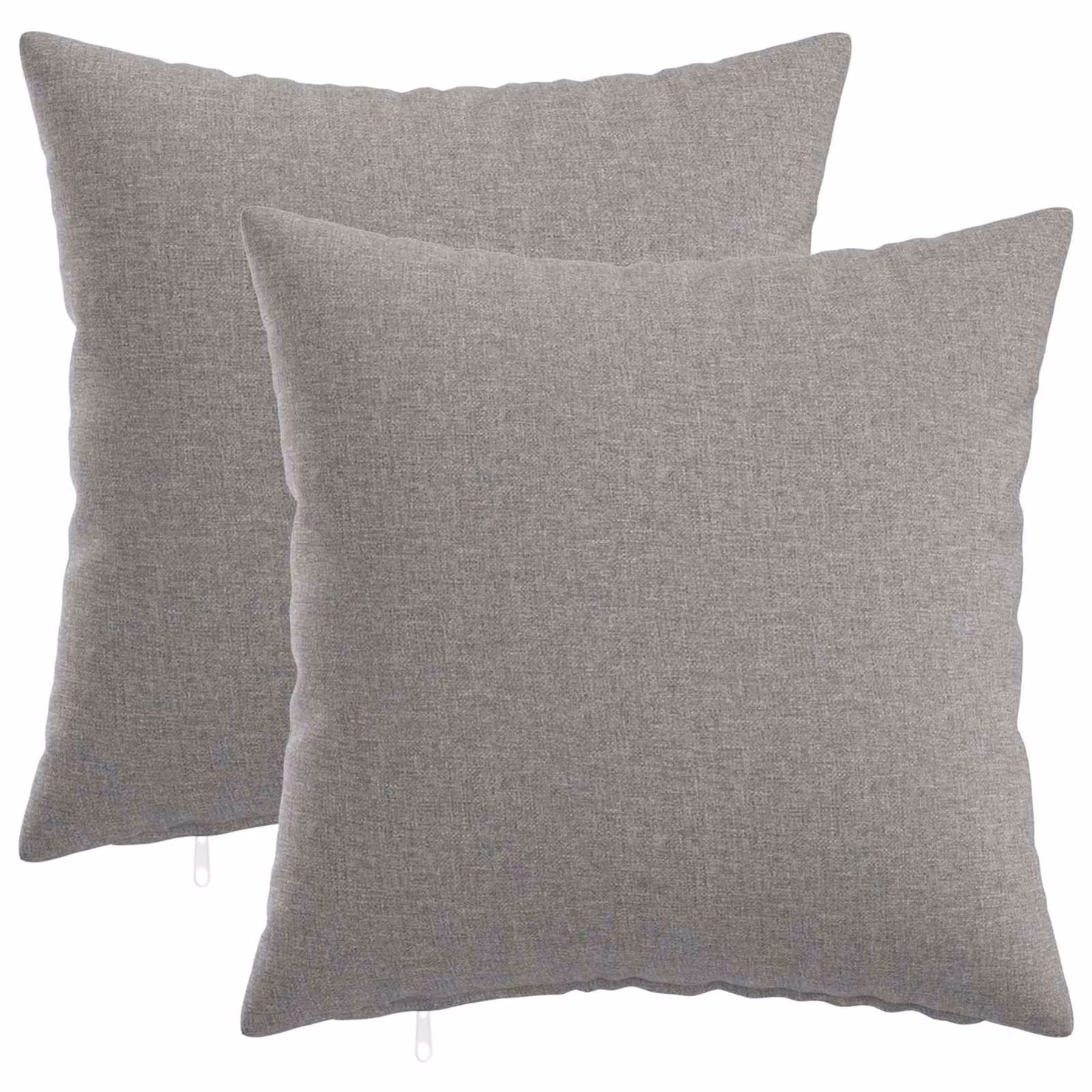 Set di 2 cuscini quadrati vidaXL HEERLEN in tessuto grigio, L/P/H: 40 x 40 x 40 cm