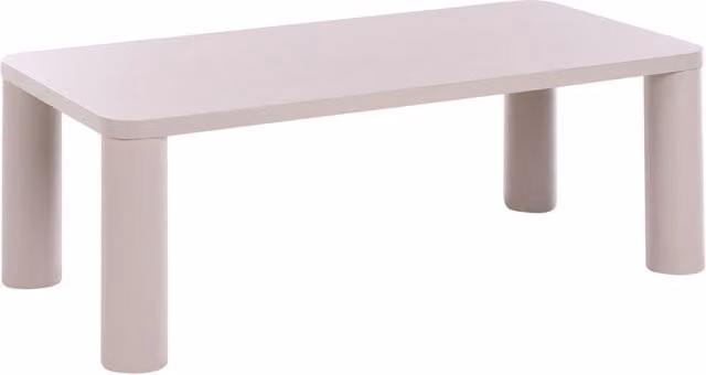 Tavolino da soggiorno BELIANI con piano in MDF beige e design moderno L: 120 cm, P: 60 cm, H: 40 cm
