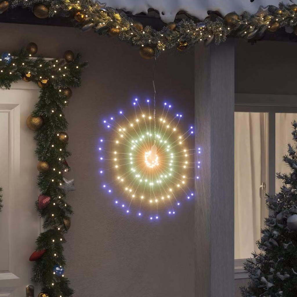 vidaXL Illuminazione di Natale Galassia con 140 LED Multicolore, con Telecomando e Timer, Diametro: 17 cm