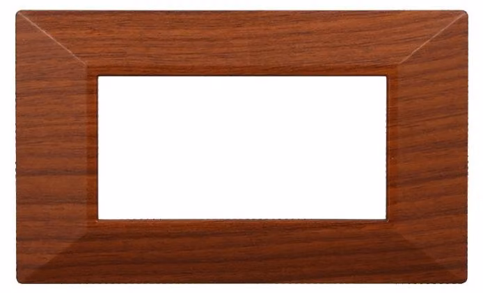 ETTROIT AN90403 Placca Piramide 4P Serie Moon Colore Radica Compatibile Con Bticino Axolute