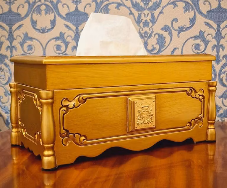 Casa Padrino - Scatola per fazzoletti barocca - Scatola per fazzoletti d'oro - Italy