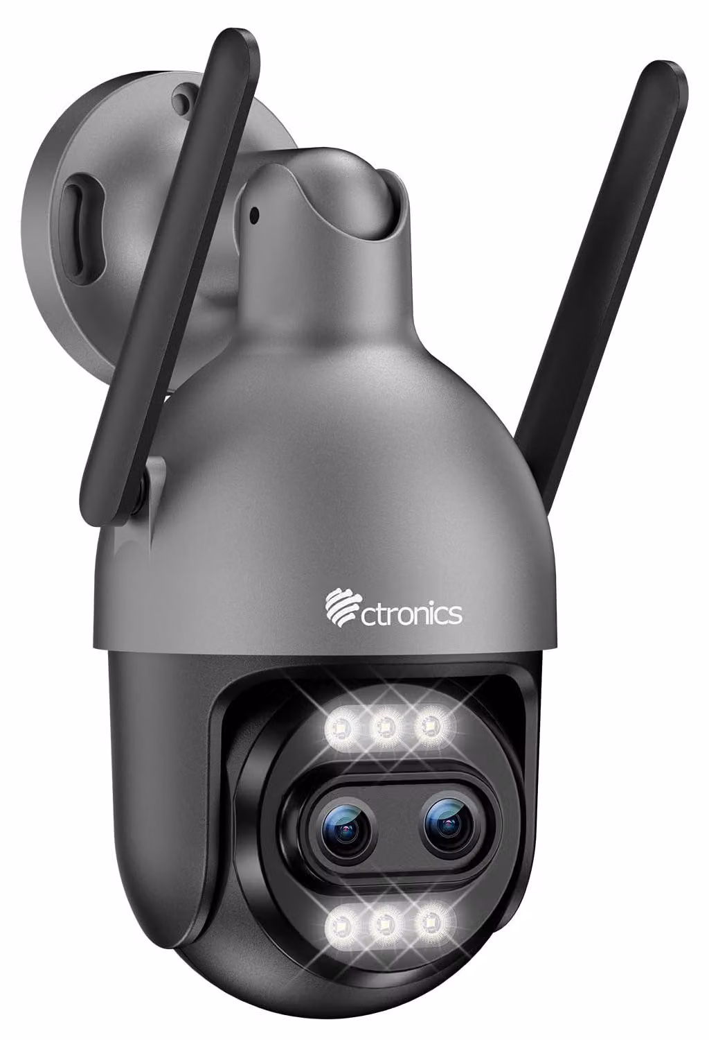 Telecamera di sorveglianza esterna con zoom ibrido 10x, risoluzione 4K UHD, corpo in metallo