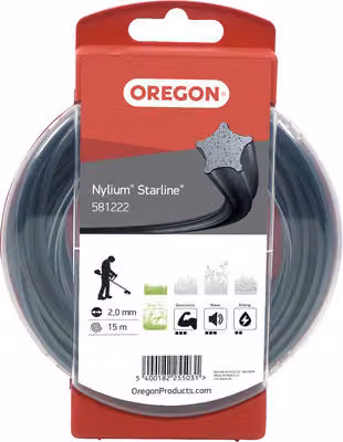 Filo per decespugli OREGON Nylium Starline 2,0 mm x 15 m
