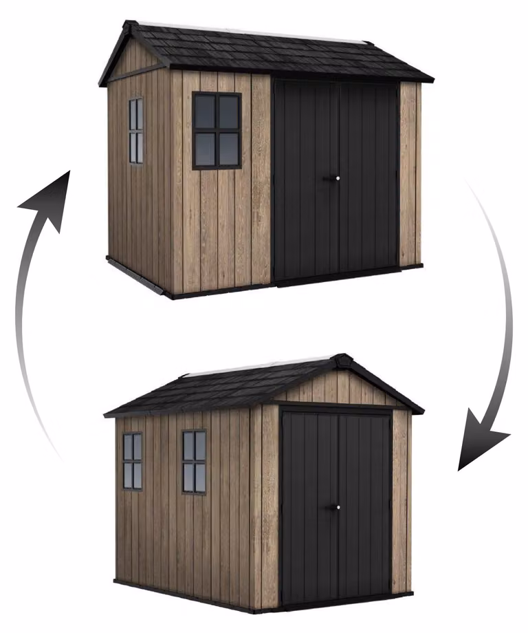 Casetta da giardino Keter Apex 7,5 x 9 Ashwood, con pavimento