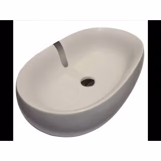 TOTO CE lavabo à poser, sans trou pour robinetterie, avec trop-plein, rond, 600x380mm, Cefiontect, en Galalato, PJS05WEE#MW, PJS05WEE#MW