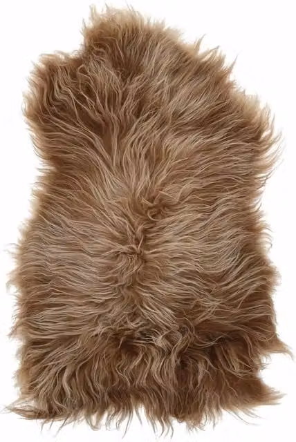 Fodera per sedia in pelle di pecora islandese marrone 70x110 cm CFW1377475