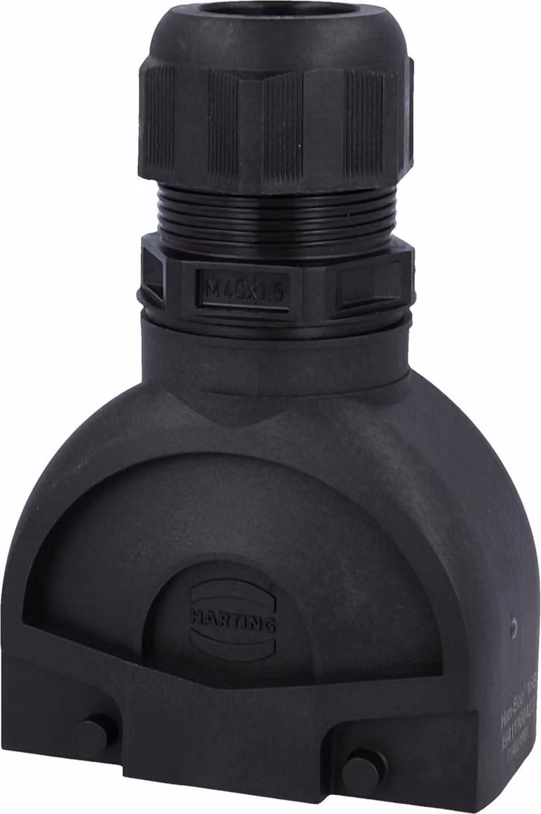 HARTING Han ECO 16B Custodia a manicotto, 1xM40 uscita cavo diritta, per 2 staffe (nella parte inferiore) Area di serraggio 16,0 mm - 28,0 mm -