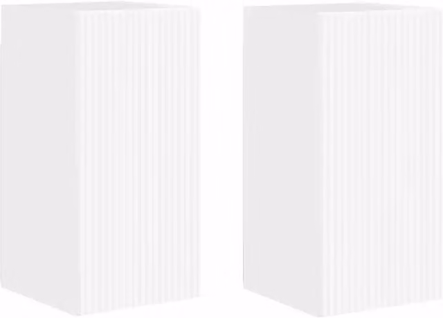 Set di 2 mobili TV da parete DESIGN IN in legno bianco lucido, L/P/H: 60 x 31 x 30 cm