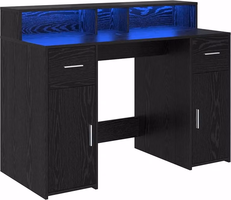 Scrivania Rovere nero 120 x 55 x 91 cm Legno multistrato