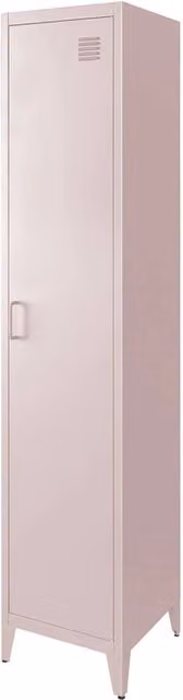 Armadio industriale Sweeek in metallo rosa con ante a battente e ripiani interni, H 180 x L 38 x P 38 cm – 1