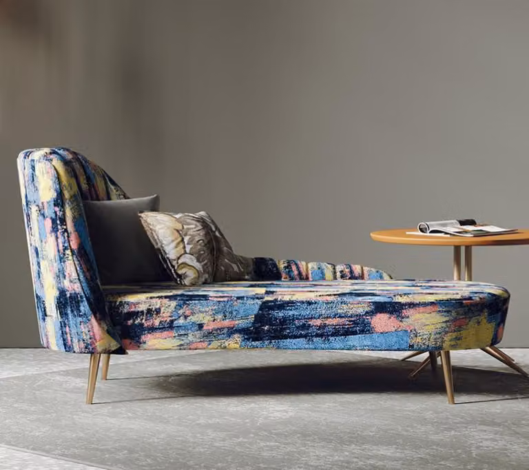 Chaiselounge Polster Textil Modern Relax Sitz Luxus Möbel Wohnlandschaft Chaise