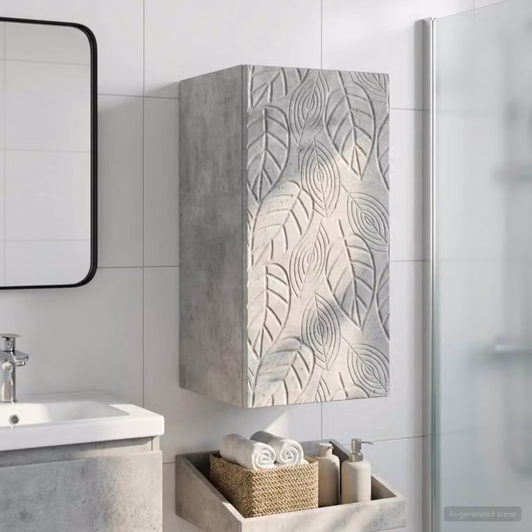 Armadio da bagno a muro vidaXL DELFT moderno in MDF Grigio opaco L/P/H: 30 x 31 x 59 cm