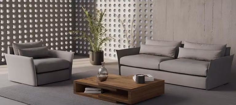 Sofa mit Sessel für Wohnzimmer im modernen Stil für das Wohnzimmer