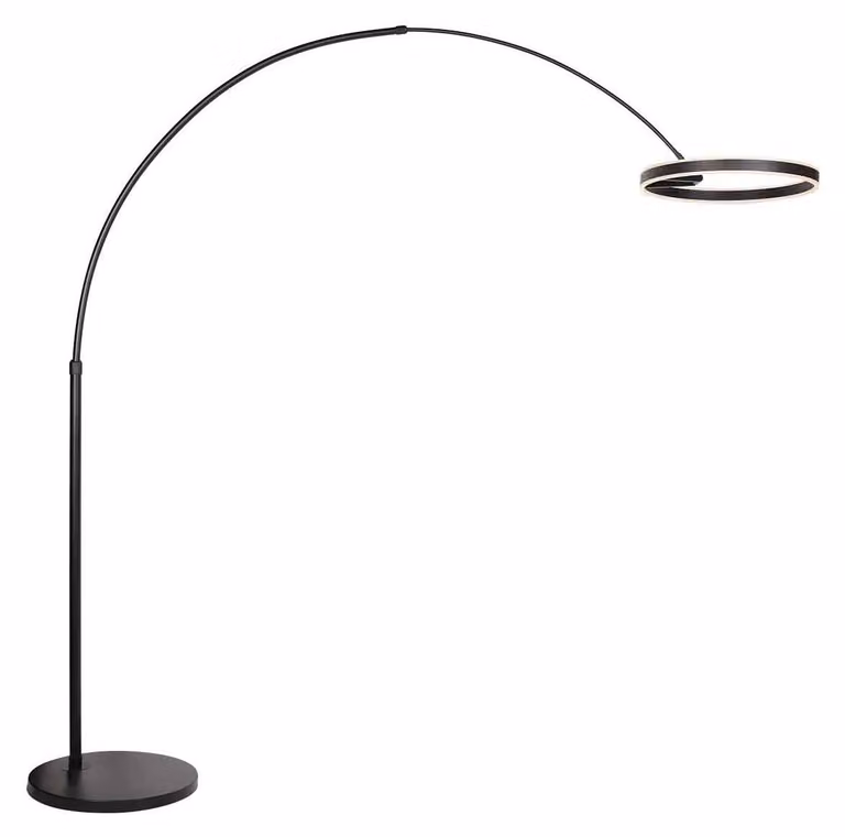 Lampada da terra - nero - Ringlux - plastica metallo - lampada ad arco - LED - 4130ZW - Steinhauer