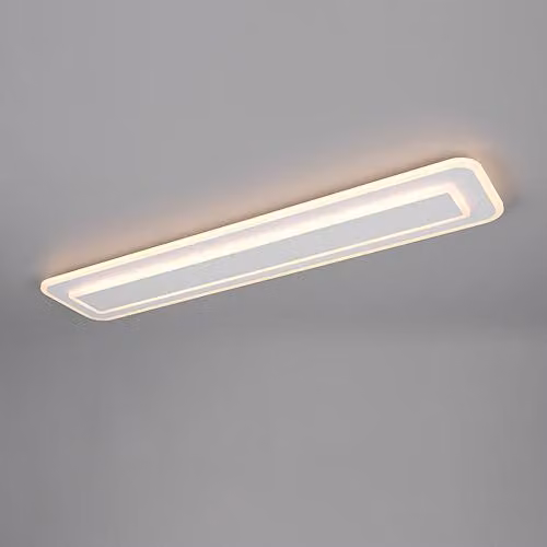 TRIO-Leuchten, plafoniera a LED, modello RIVA, dimensioni 90x4,70x20 cm, colore bianco