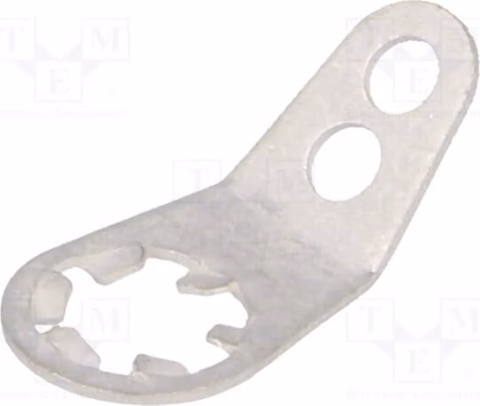 5 connettori a saldare a anello, filettati, diametro: 4,4 mm, spessore: 0,45 mm, filettatura M4, in ottone, modello 7313 - connettori per saldatura