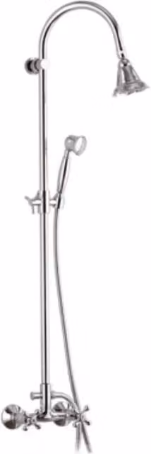 Rubinetto doccia con colonna saliscendi, doccetta e soffione - serie liberty